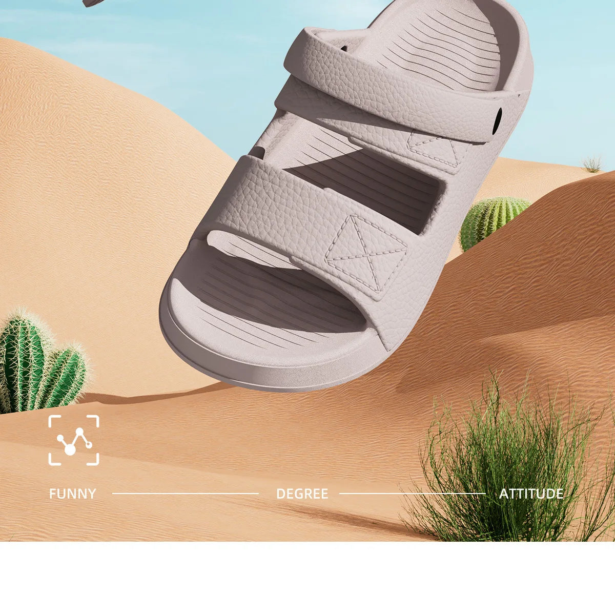 Shevalues New Sandals For Men Non-slip Outdoor Beach Shoes Soft Sole Comfortable Slides EVA Lightweight Men's Bathroom Slippers