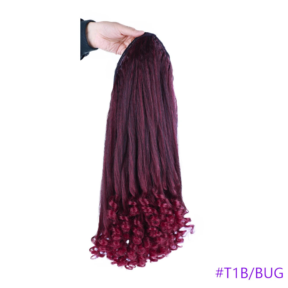 Synthetic Long Curly End Ponytail Extension Synthetic Draw-string Ponytail Clip-In Hair Extension For Women Natural Looking