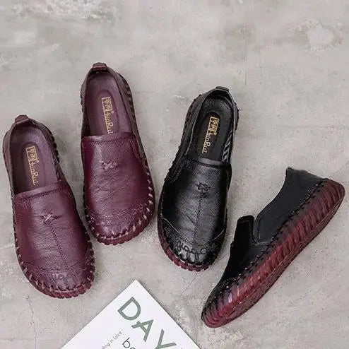 Black Wide Fit Women Shoe Female Loafers Designer Spring Shoes with Genuine Leather Upper 2022 New oxford Sneaker Woman Flats