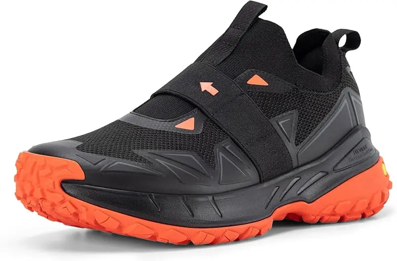 FitVille Men'S Widened Hiking Walking Shoes Slip-On Comfortable Orthopedic With Arch Support Non-Slip Sports Shoes For Travel