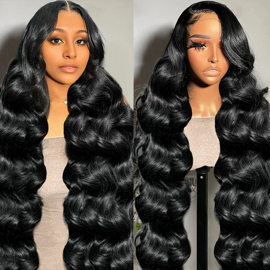 30 40 Inch Body Wave 13x4 Hd Transparent Lace Frontal Wigs Human Hair 13x6 Hd 200 Density Lace Pre Plucked Front Wigs For Women