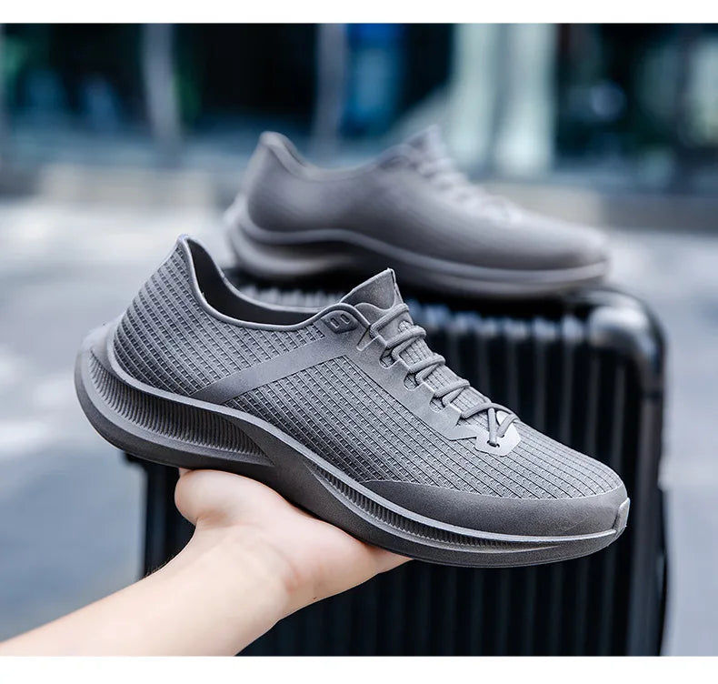 New Men's Outdoor Hiking Rain Boots Fashion Beach Non Slip Rain Shoes Rubber Fishing Work Shoes Durable Waterproof Rubber Shoes