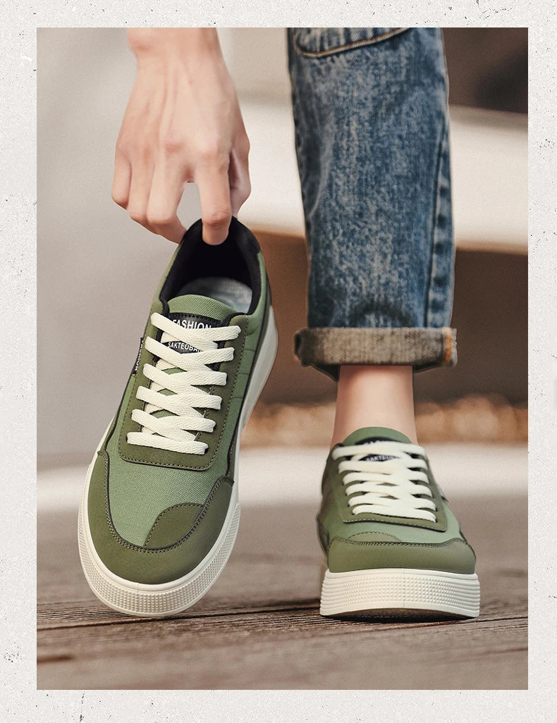 Men's plus size casual shoes summer new soft-sole non-slip outdoor thick-sole walking shoes fashion sports board shoes flat shoe