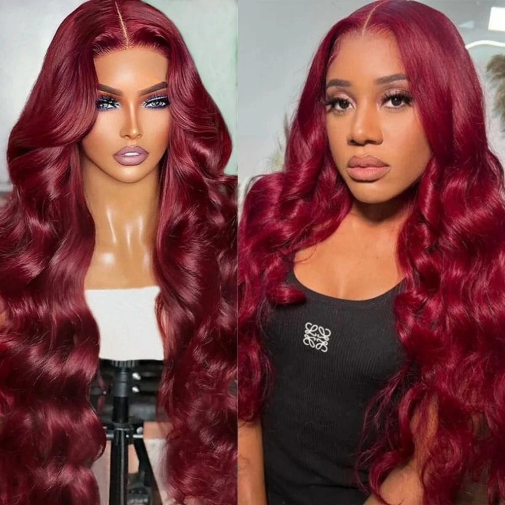 Lafino Loose Body Wave 13x4 Lace Frontal 99j Hd Lace Frontal Wig 13x6 Burgundy Human Hair Wig Colored Human Hair Wigs For  Women