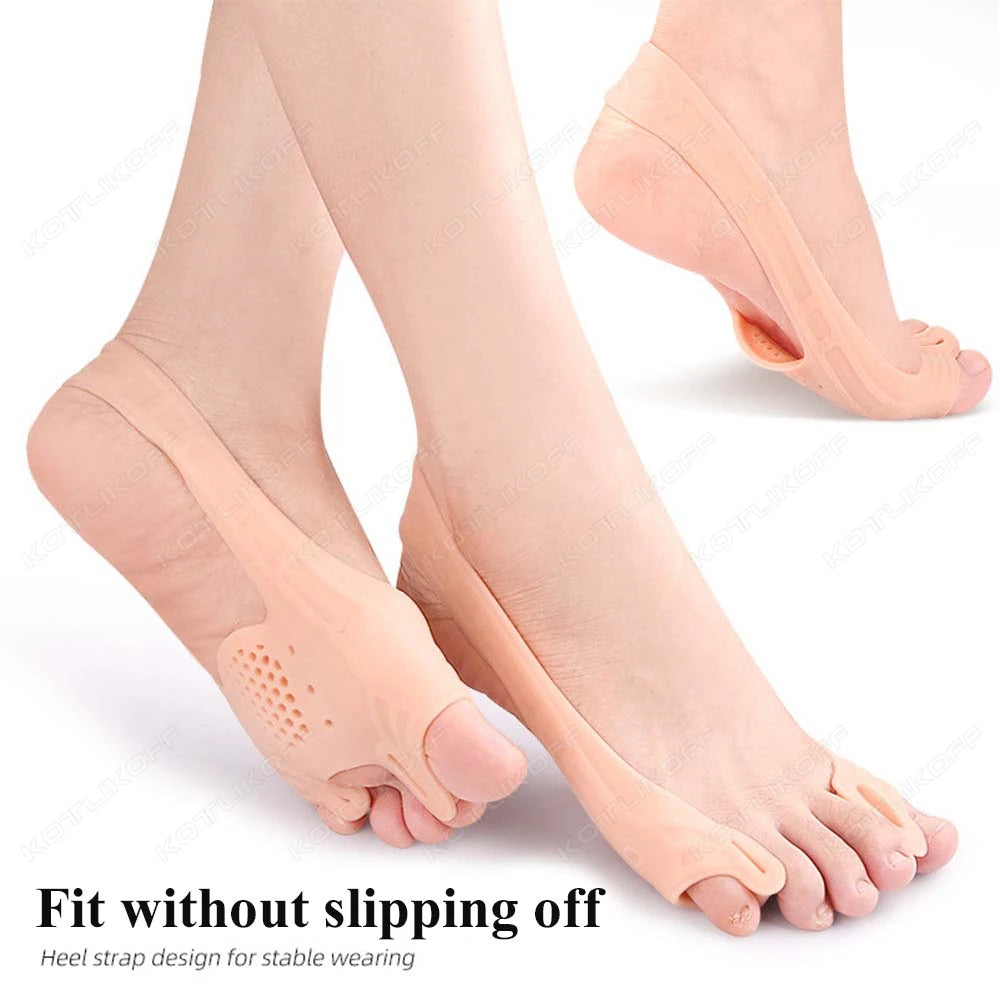 1 Pair Silicone Toe Separator Hallux Valgus Bunion Corrector Hammer Toe Straightener Foot Pain Relief Orthopedic Pedicure Tools