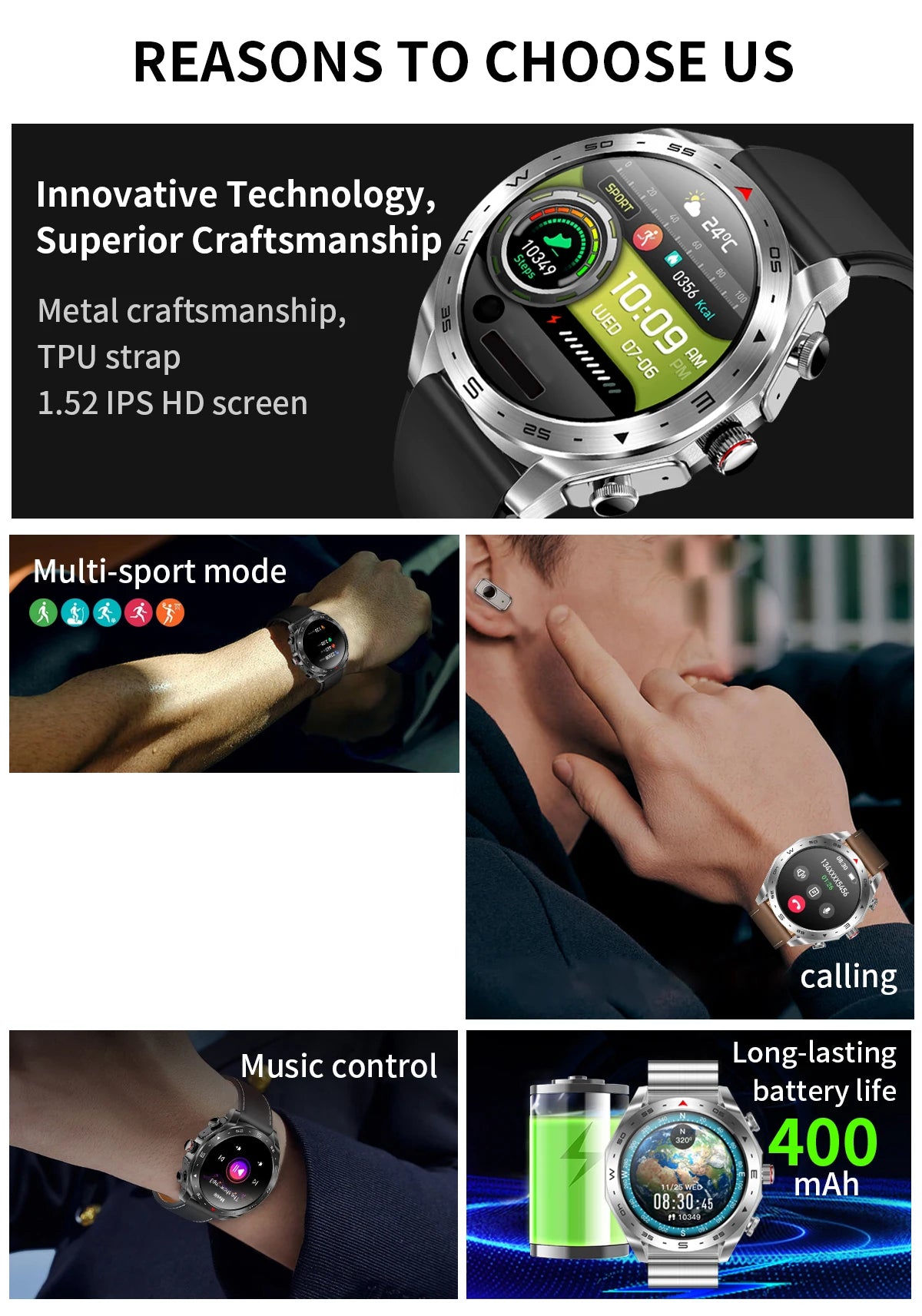 2024 New Smart Watch TWS 2-in-1 Bluetooth Earphones AI Voice SIRI Wake Up Motion Trajectory Tracker Men's and Women's Smartwatch
