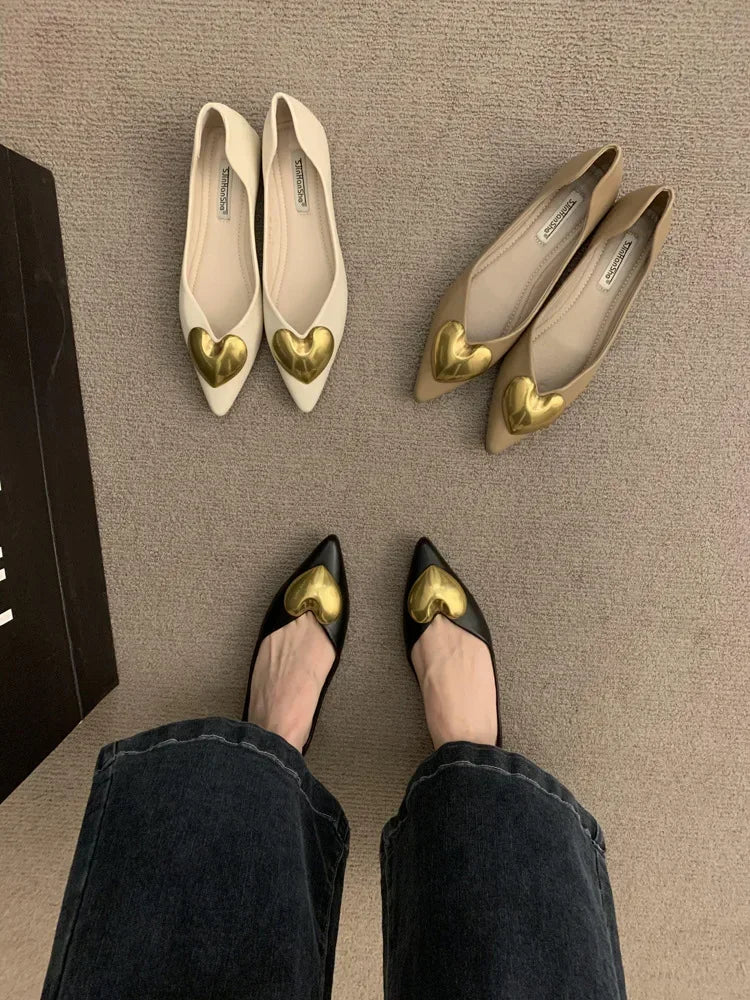 Elegant Black Flat Bottomed Single Shoes For Women New Spring Autumn/Winter French Style Soft Bottomed Comfortable Commuting Sho