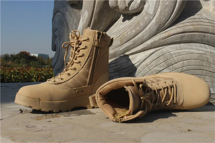 Wear resistant tactical boots for both men and women waterproof security shoes outdoor hiking boot high top desert boots for men