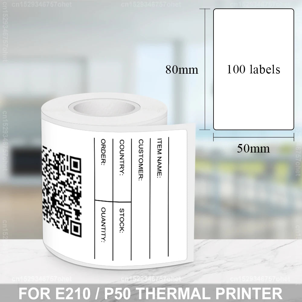 Portable Mini Printer P50 Thermal Label Printer Bluetooth Adhesive Sticker Printer for Mobile PC Computer Similar as B21 Printer