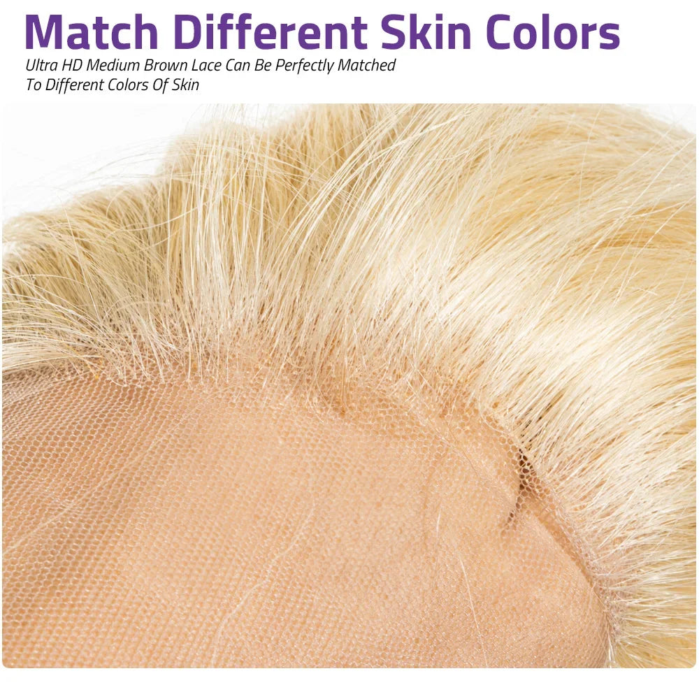 613 Body Wave Human Hair Front Wig For Black Women 13x4 13x6 Hd Transparent Lace Pre Plucked Honey Blonde Brazilian Frontal Wig