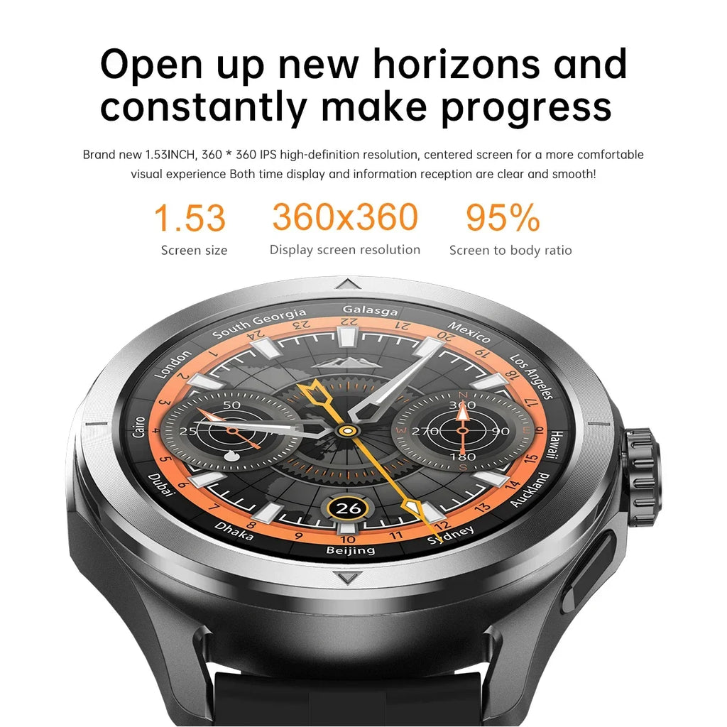 Xiaomi S4 Ultra Outdoor Sports Smart Watch Men AMOLED Screen NFC GPS Compass Heart rate Waterproof Bluetooth Call SmartWatch
