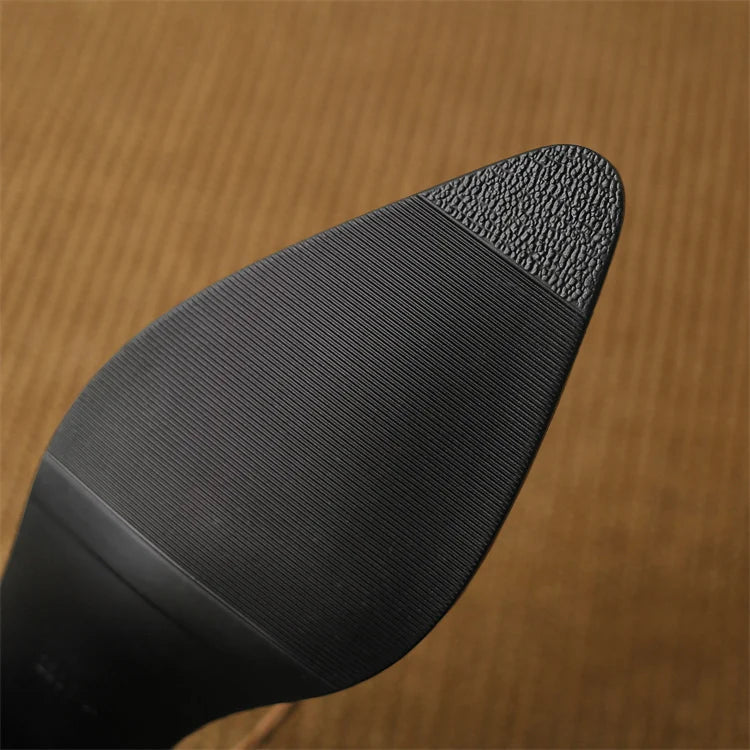 2024 Summer Women Shoes Pointed Toe Chunky Heel Shoes for Women Med-Heel Women Sandals Giadiator