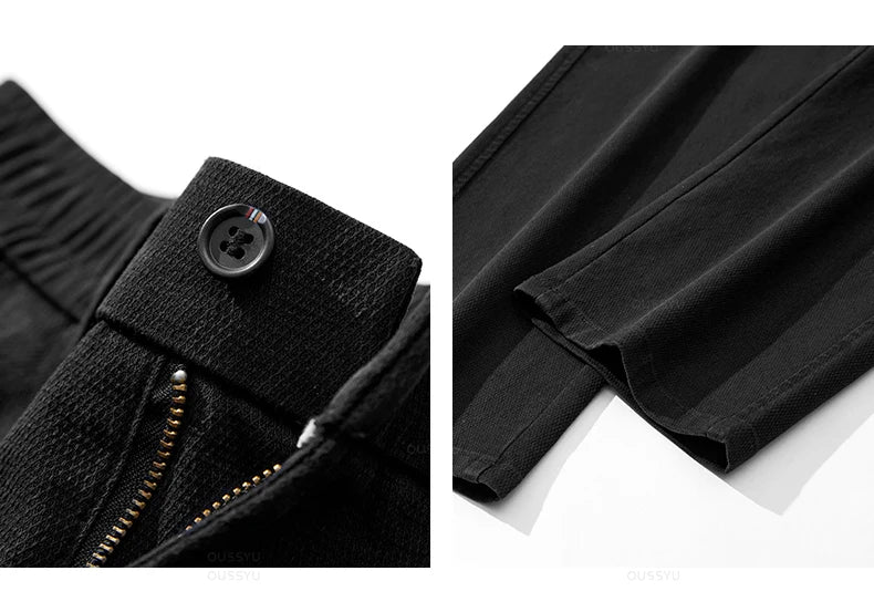 Spring Autumn New Upgraded Lyocell Fabric Jeans Men Loose Straight Elastic Waist Casual Denim Pants Trousers Male Large Size 5XL