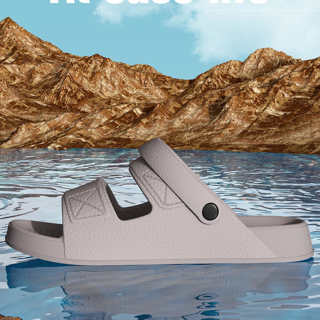 Shevalues New Sandals For Men Non-slip Outdoor Beach Shoes Soft Sole Comfortable Slides EVA Lightweight Men's Bathroom Slippers