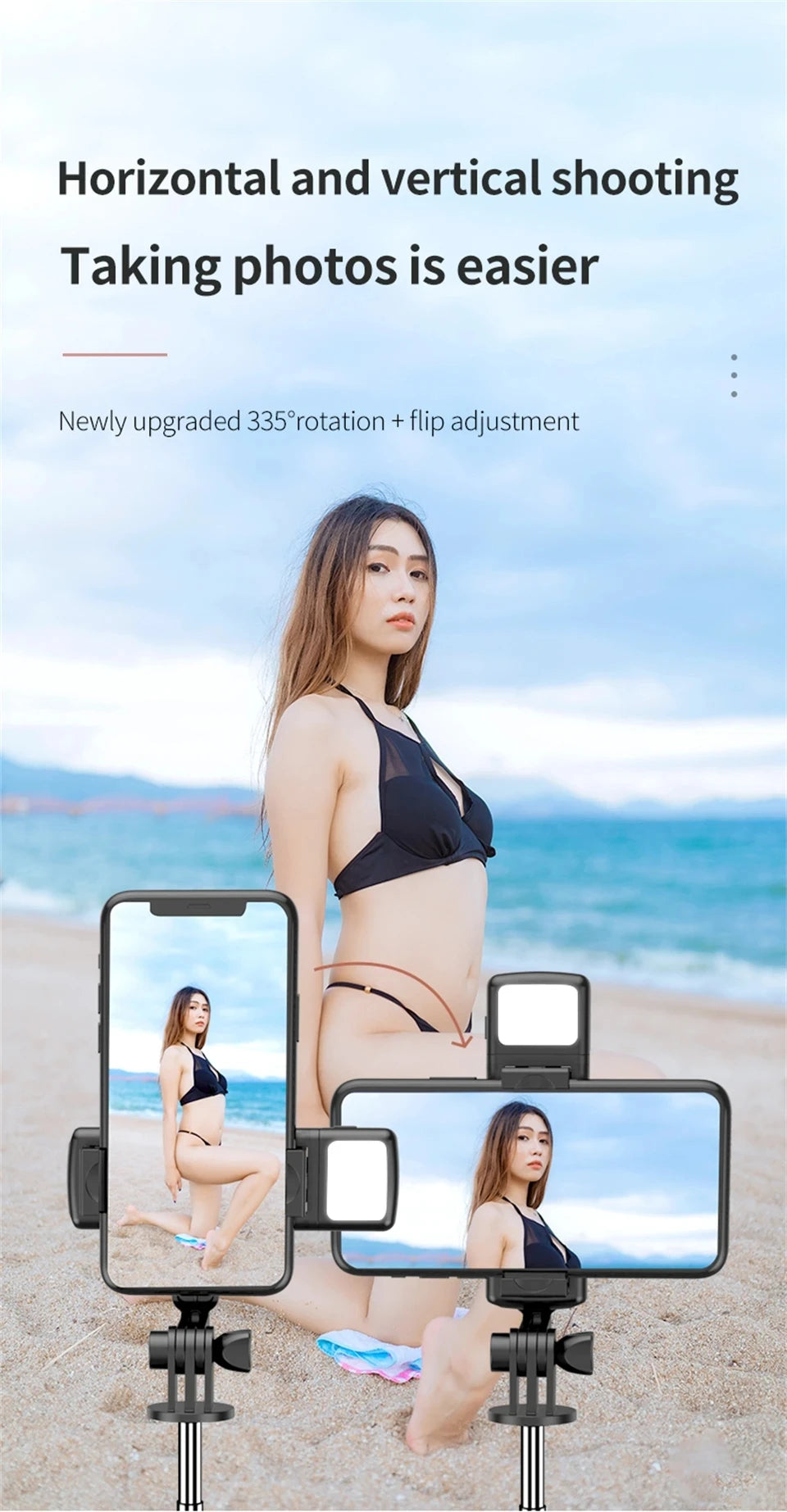 2025 new Selfie Stick Extendable Tripod Phone with,Group Selfies Live Streaming Video Recording Compatible with All Cellphones