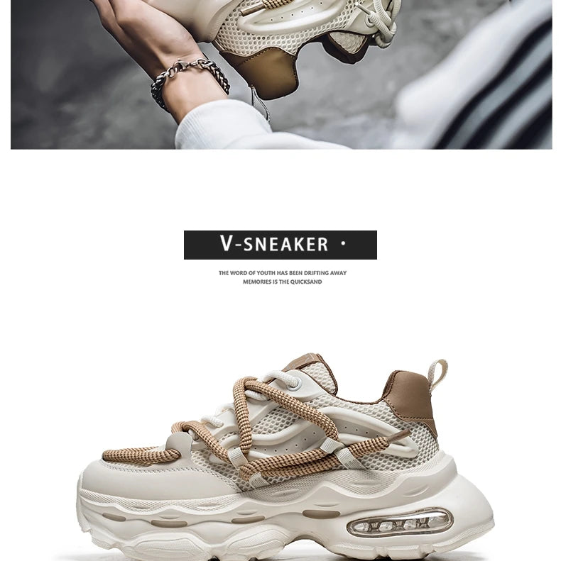 2024 New Men Shoes Autumn Winter Comfortable Men's Platform Sneakers Fashion Casual Shoes Sports Trainers Tenis Size44 ﻿