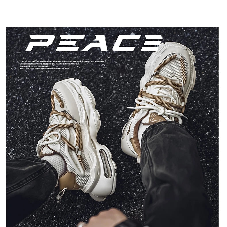 2024 New Men Shoes Autumn Winter Comfortable Men's Platform Sneakers Fashion Casual Shoes Sports Trainers Tenis Size44 ﻿