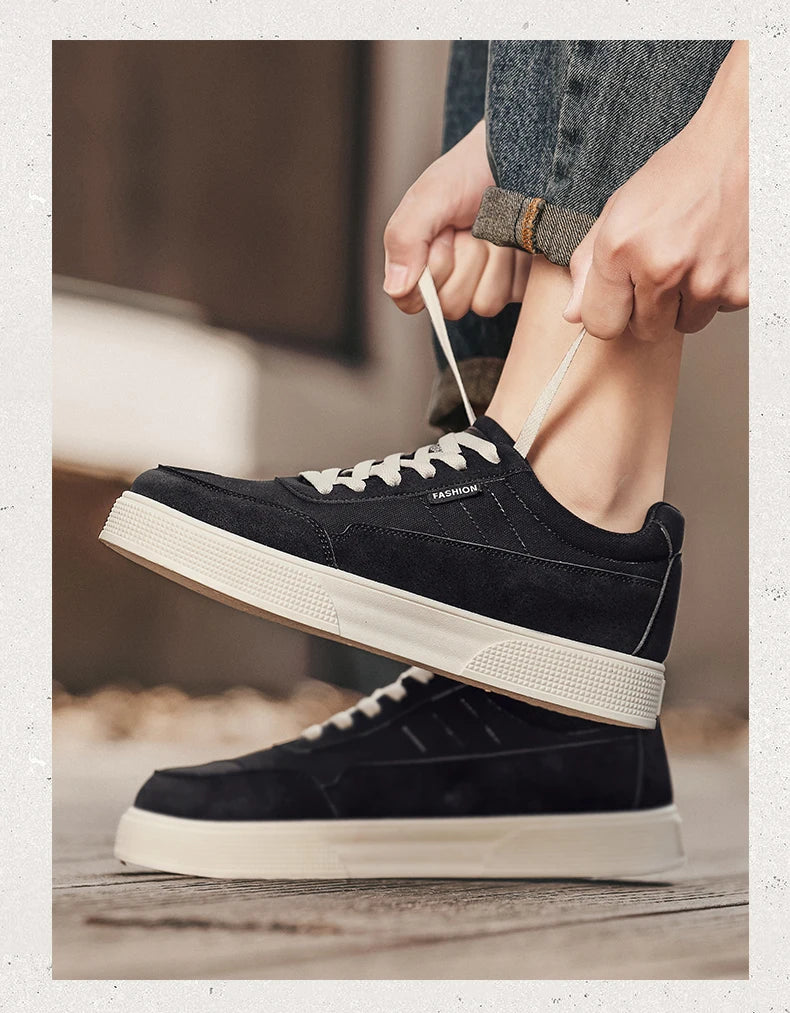 Men's plus size casual shoes summer new soft-sole non-slip outdoor thick-sole walking shoes fashion sports board shoes flat shoe