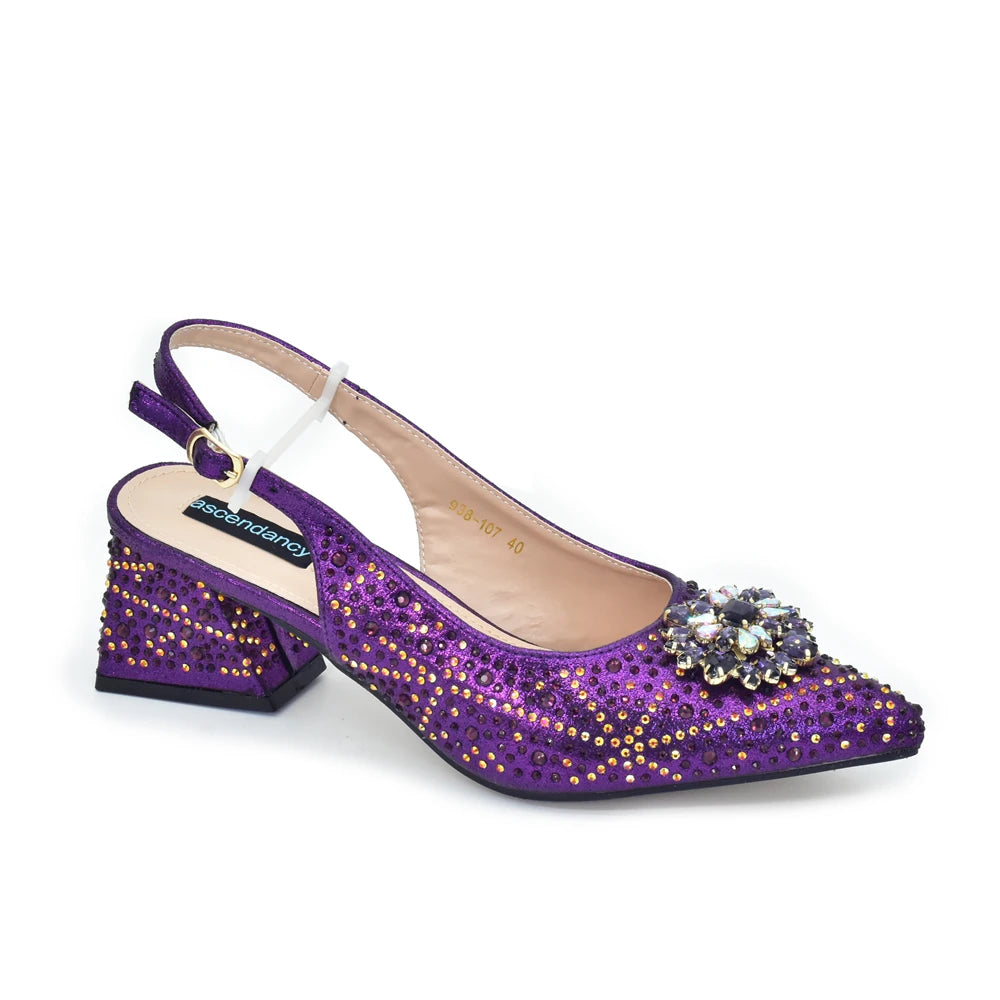 New Arrival Women Shoes and Bag Set African Ladies Pumps Match with Handbag Sandals Clutch Fashion Escarpins Femmes Sandales