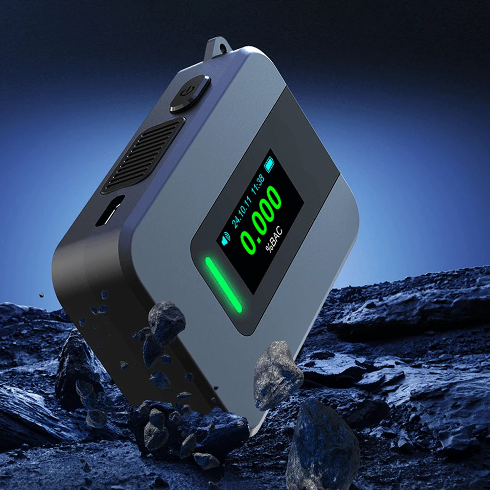 Electrochemical Alcohol Tester High Precision Non-Contacting Electronic Breathalyzer Portable Alcohol Meter for Professional Use