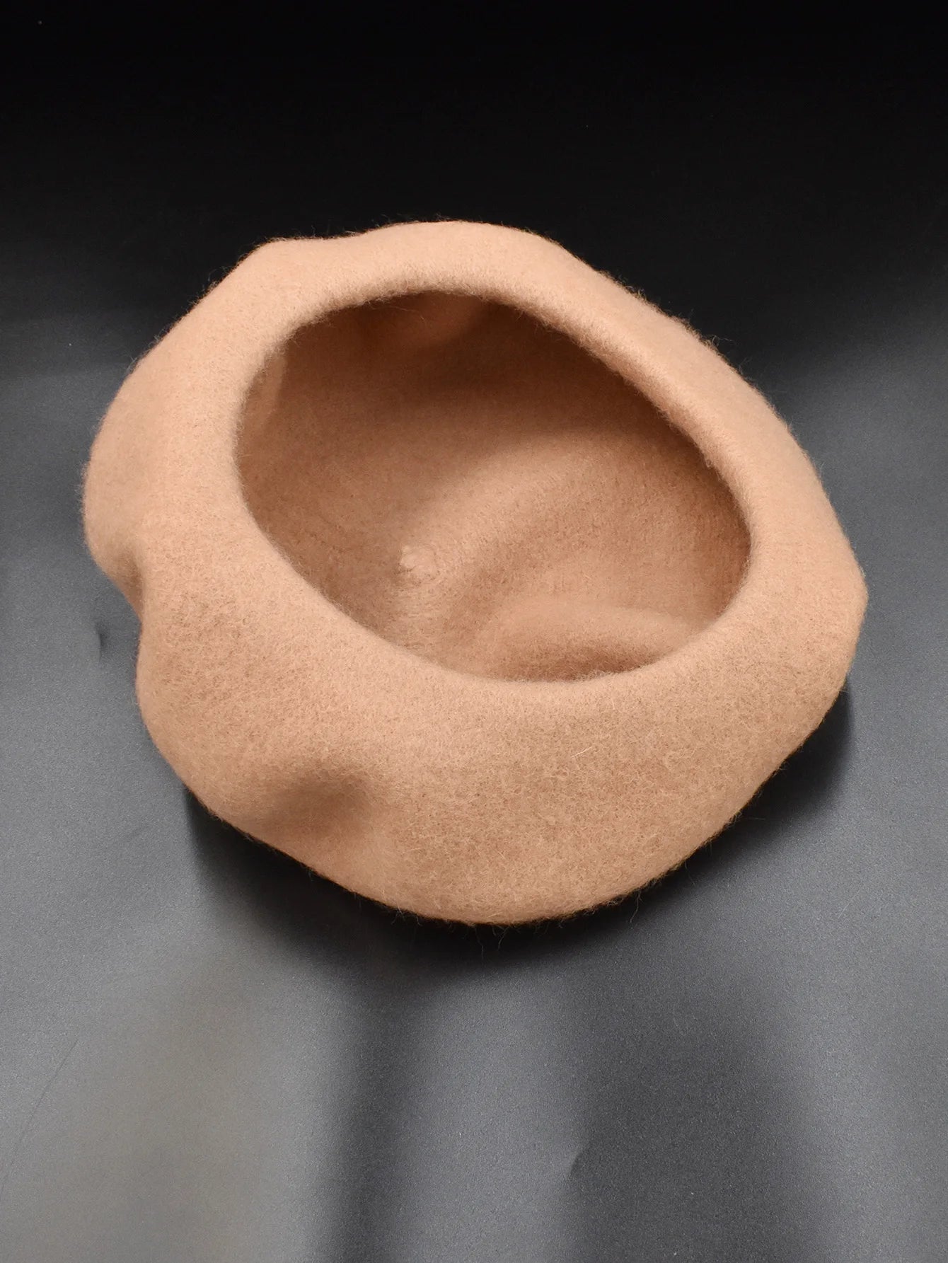 New Women black pink Berets Hat Fashion Solid Color Wool Knitted With Ladies Beanie Beret Hat Warm Autumn and winter Cap