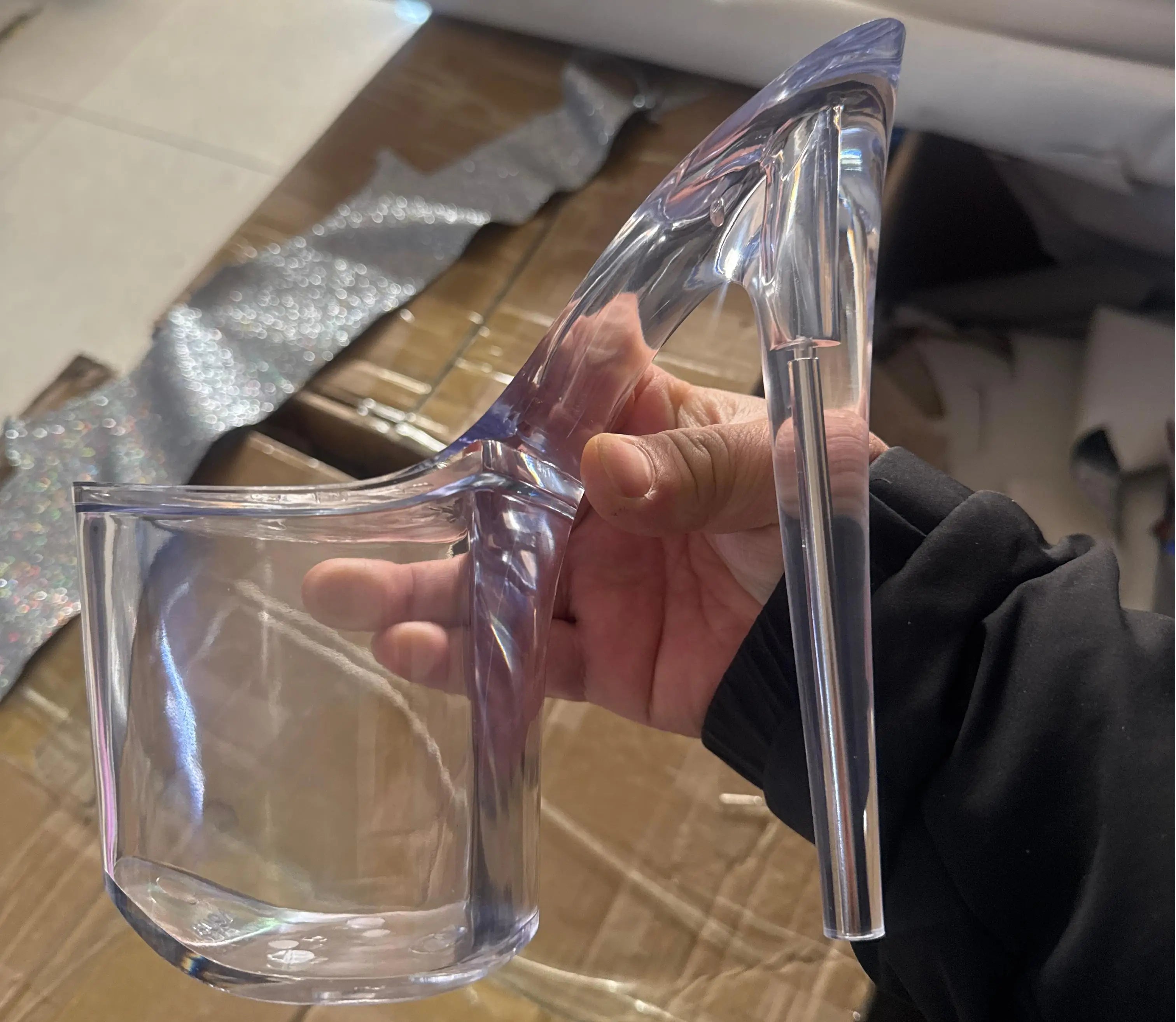 15-20-23 centimeter shoe accessories, thick-soled shoes in white and black, unfinished shoes, shoe soles