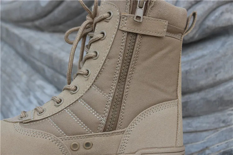 Wear resistant tactical boots for both men and women waterproof security shoes outdoor hiking boot high top desert boots for men