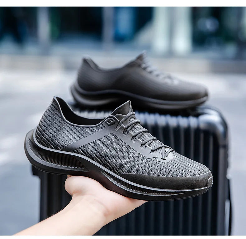 New Men's Outdoor Hiking Rain Boots Fashion Beach Non Slip Rain Shoes Rubber Fishing Work Shoes Durable Waterproof Rubber Shoes