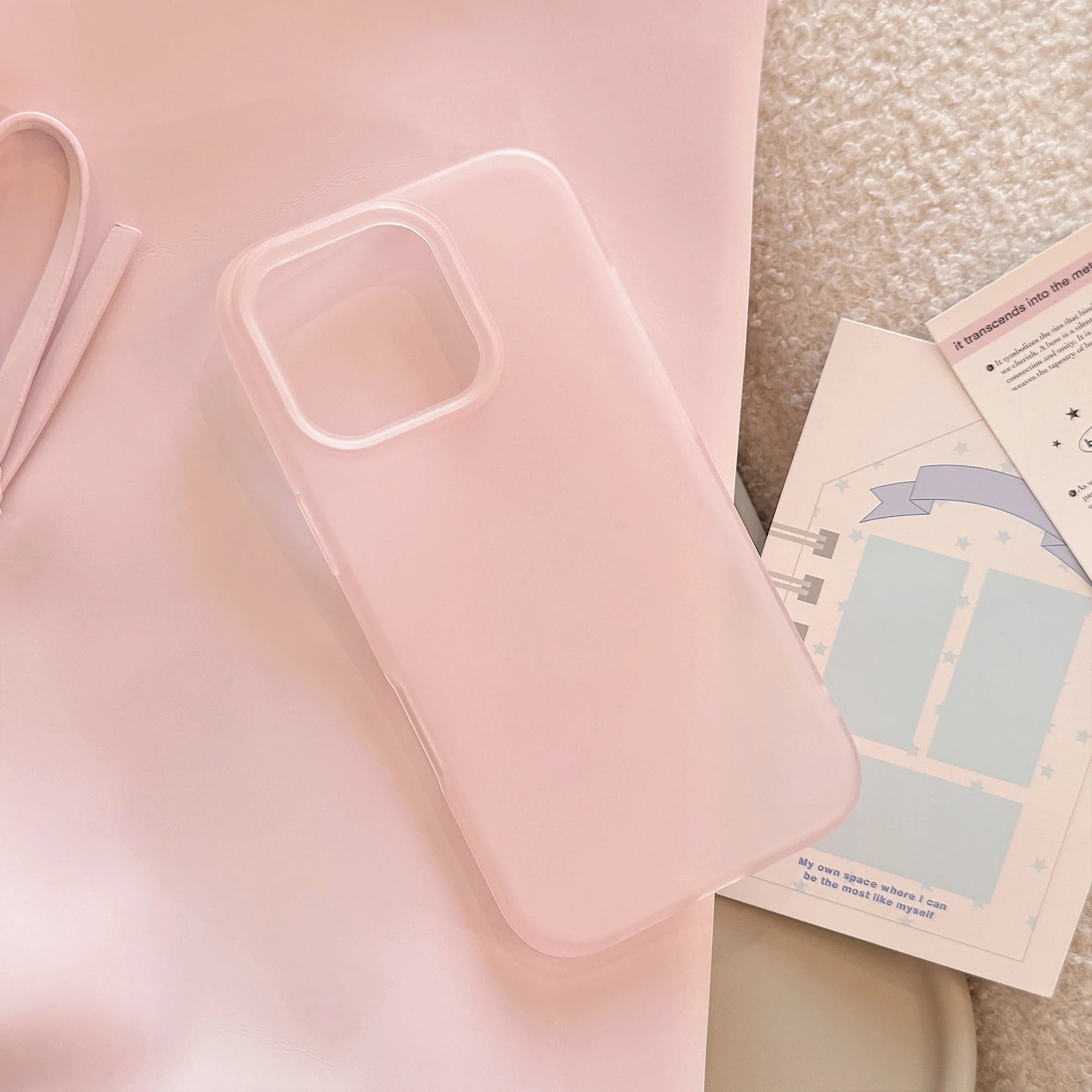 Simple Transparent Pink Transparent White Solid Color Soft Matte Protective Phone Case for iPhone 11 12 13 14 15 16 17 Pro Max