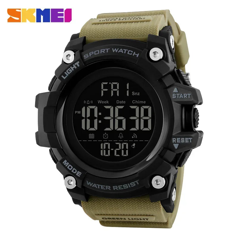SKMEI 1384 Waterproof Sport Electronic Watch for Men Military Digital Mens Wristwatches Shockproof Clock 1358 Reloj Masculino
