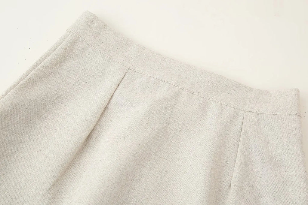 2025 New Set Women's Asymmetric Buckle Vest Short Skirt Set Round Neck Sleeveless Top A-line Skirt Summer New Casual Chic Set