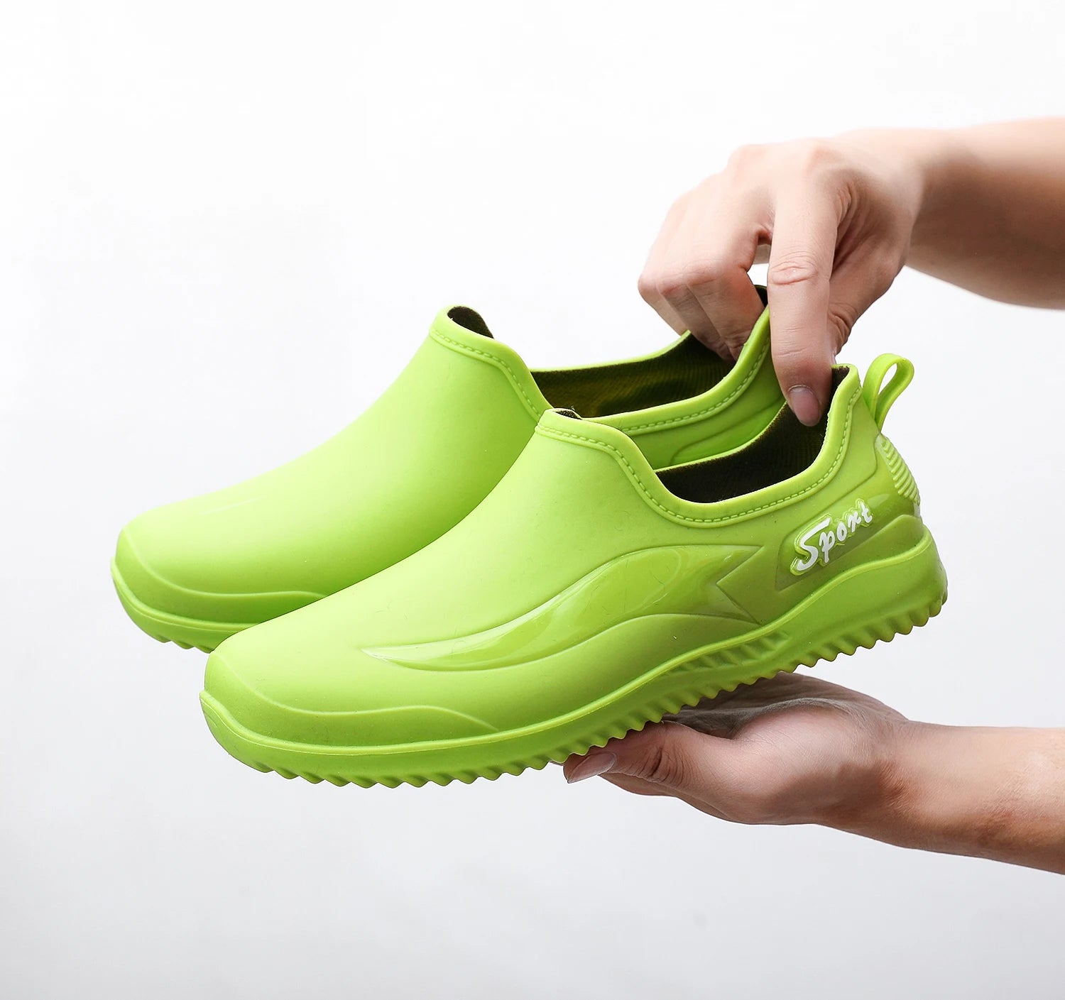 Low-top Rain Boots Women's Kitchen Water Boots Waterproof Exterior Wear Casual Flat Work Non-slip Lightweight Men's Rain Boots