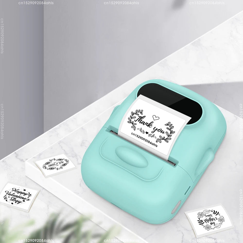 Mini Portable Thermal Printer P50 Adhesive Label Printer Portable Bluetooth Labeling Machine 2inch Maker or 3PK P50 Label Tapes