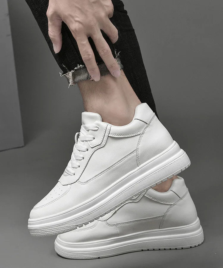 Luxury Elevator Shoes Men Women Sneakers Height Increasing Invisible 6 8 10CM Heighten Sports Man Taller Lift White Shoes