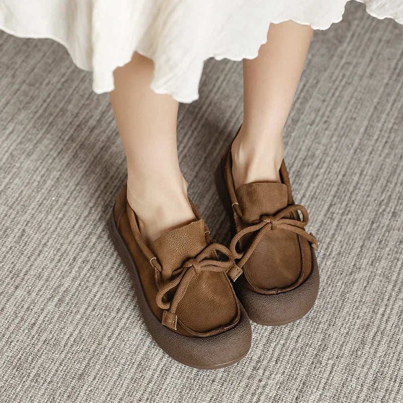 GKTINOO 2025 Genuine Leather Shoes Women Ballet Flats Summer Women's Solid Soft bottom Shoes Woman Slip On Loafers