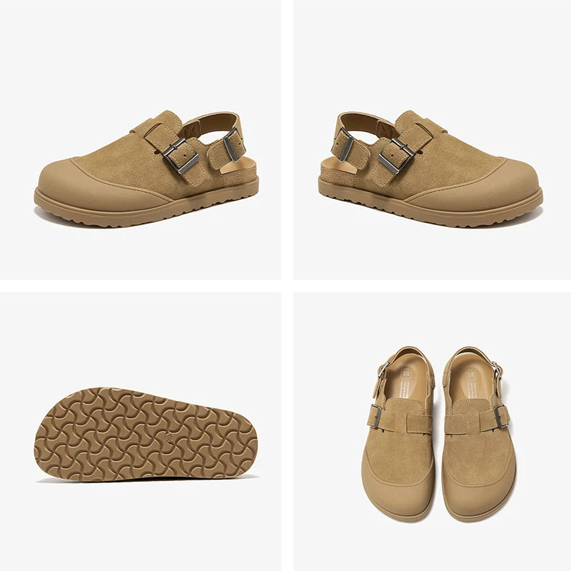 BEAUTODAY Casual Sandals Women Cow Suede Leather Buckle Strap Solid Color Round Toe Platform Fashion Ladies Shoes Handmade 34619