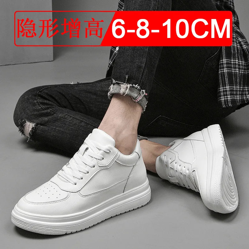 Luxury Elevator Shoes Men Women Sneakers Height Increasing Invisible 6 8 10CM Heighten Sports Man Taller Lift White Shoes