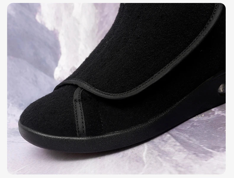Women Warm Boots Winter Velvet Orthopedics Wide Feet Swollen Shoes Women Eversion Adjusting Soft Comfortable Diabetic Shoes