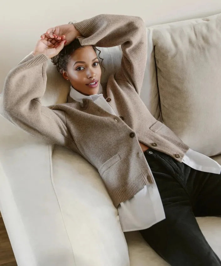 2025 Autumn Knit Women Sweater Coat Black Flare Sleeve Elegant Jacket Sweaters Female Fashion Casual Spring Warm Sweater Clothes