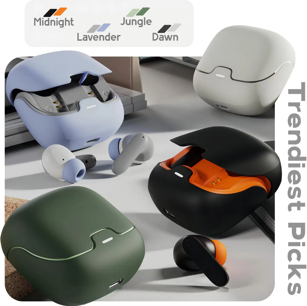 Dual Microphone ENC Noise Reduction Bluetooth Eaphones IPX5 Waterproof Fast Charging Low Latency Play Game Listen Music Earbuds