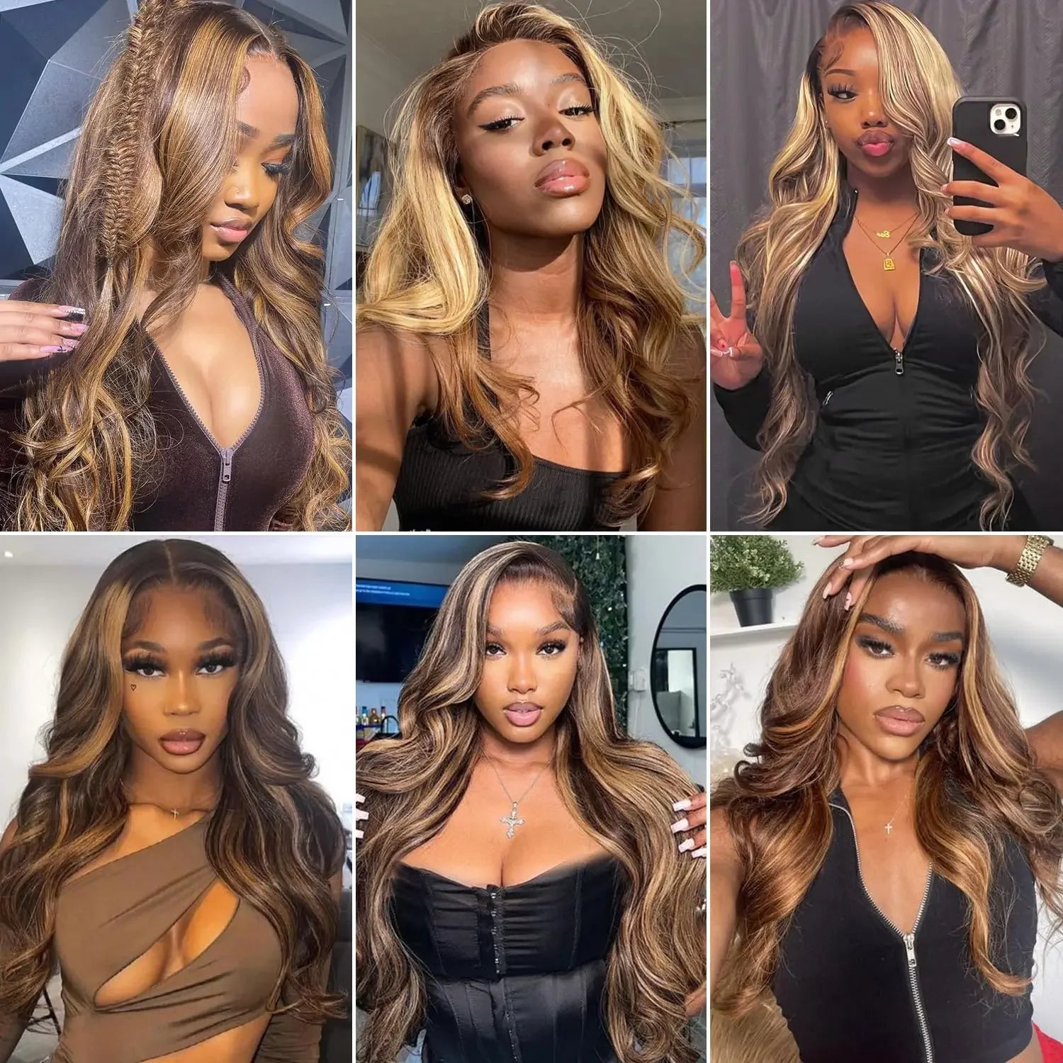 200 Density 13x6 Lace Frontal Wig Colored Human Hair For Women 13x4 HD Highlight Ombre Body Wave Wigs P4/27 Blonde Brown Wig