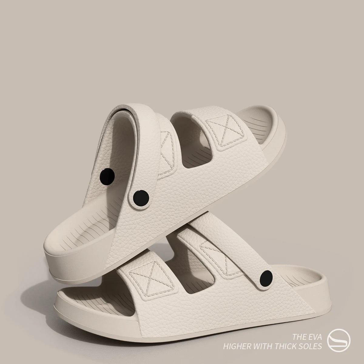 Shevalues New Sandals For Men Non-slip Outdoor Beach Shoes Soft Sole Comfortable Slides EVA Lightweight Men's Bathroom Slippers