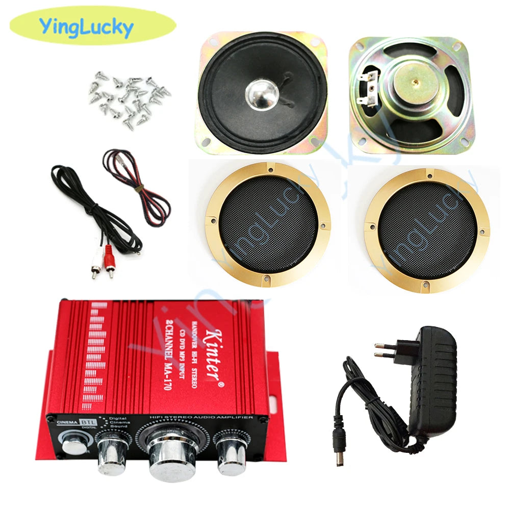 Arcade amplifier kit Audio Stereo Amplifier Arcade Kit 5W 4 Inch Speaker For Raspberry Pi Multi Game Pcb Pinball Machine