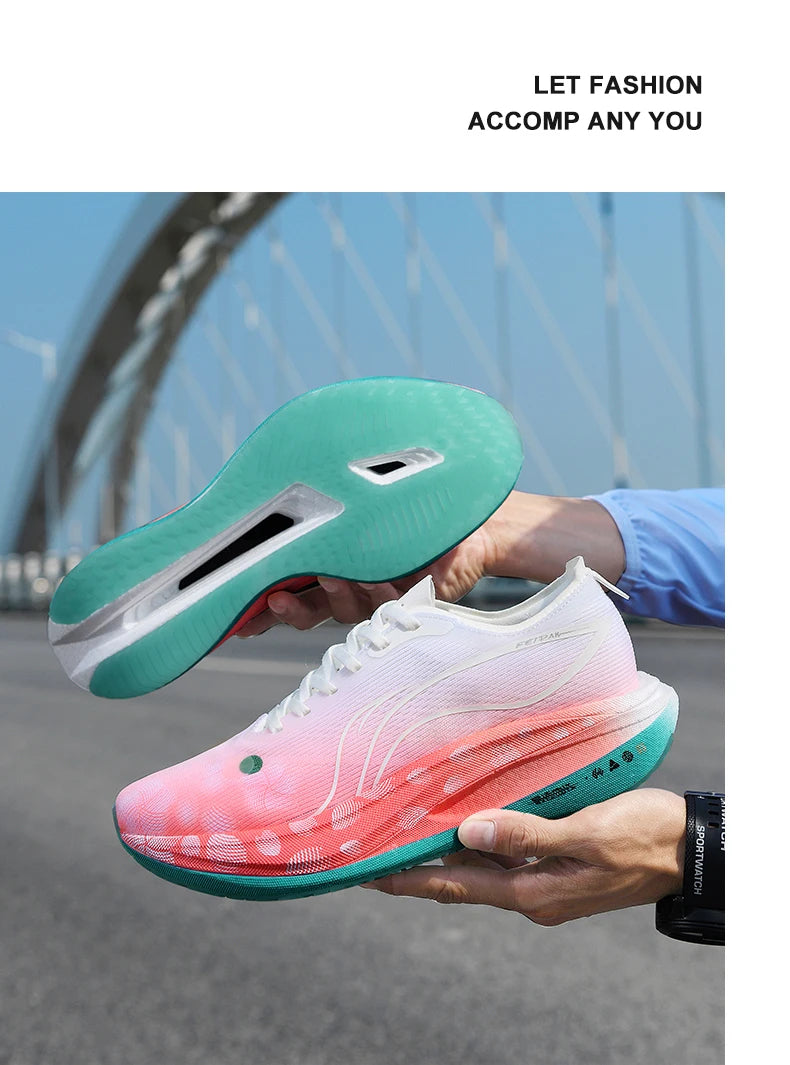 Men's Shoes Fashion Running Shoes Casual Breathable Mesh Surface Carbon Plate Rubber Outsole Red Rabbit Limited Sports Shoes