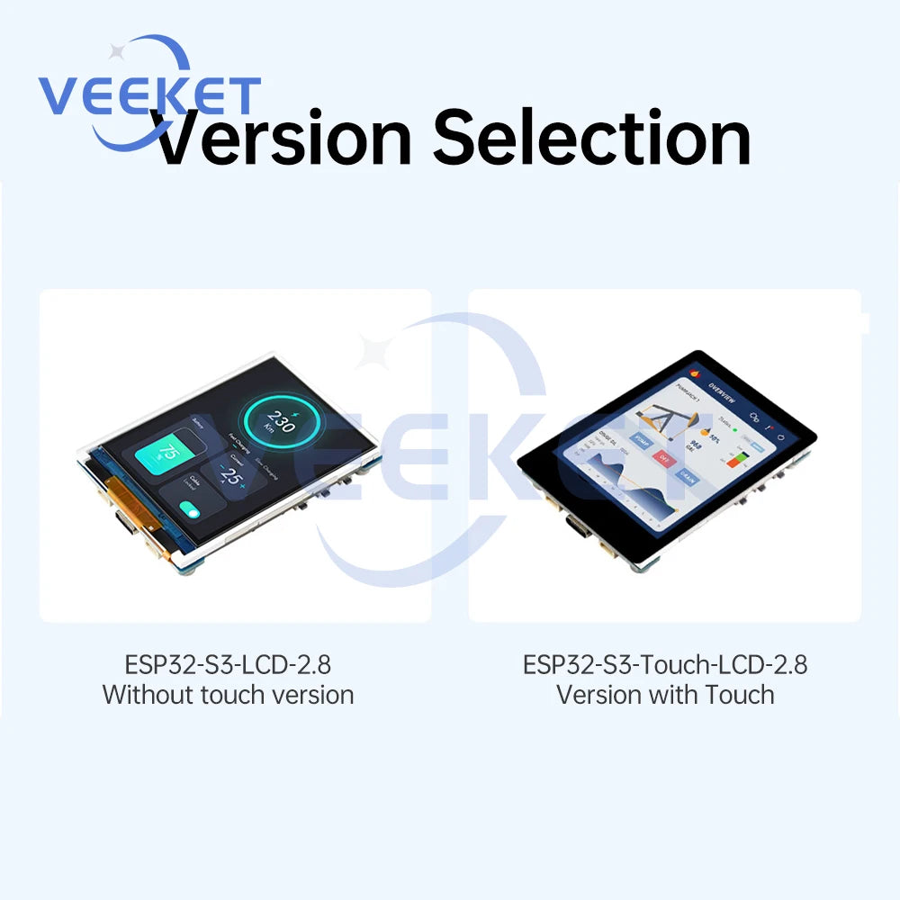 ESP32-S3 2.8 Inch LCD Screen Wifi Bluetooth Development Board Capacitive Touch Display Development Board Optional
