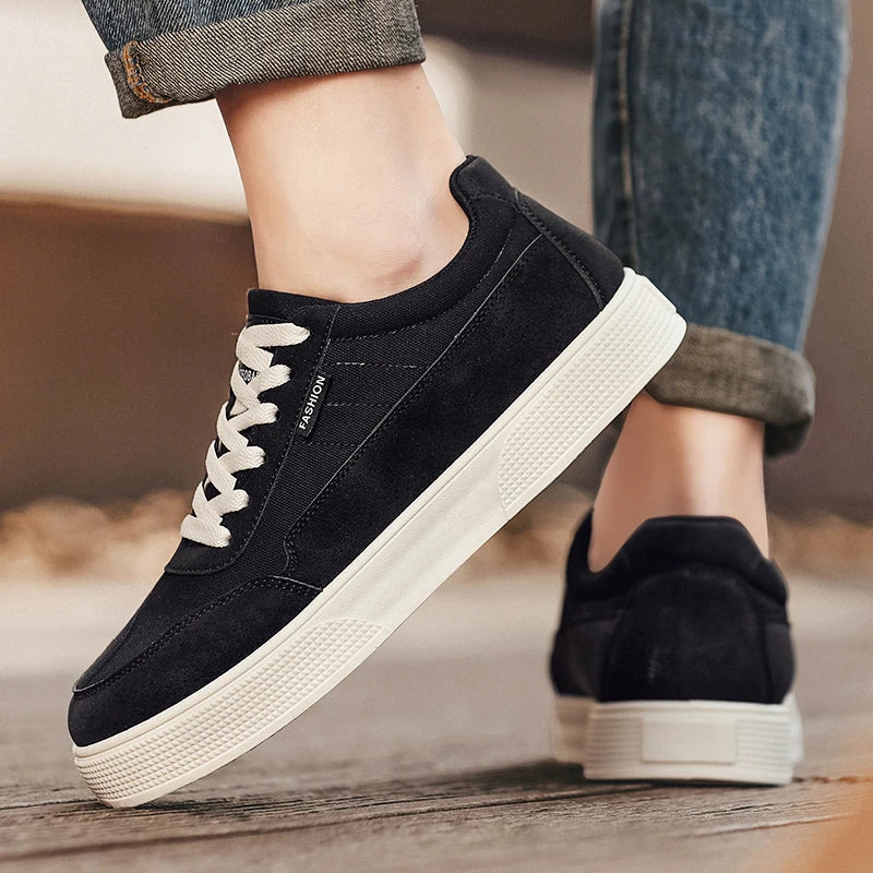 Men's plus size casual shoes summer new soft-sole non-slip outdoor thick-sole walking shoes fashion sports board shoes flat shoe