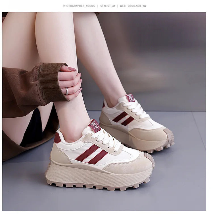 Hot Selling Women's Shoes Platform Wedge Basket 2025 Soft Autumn Casual Female Sneakers Clogs Fall New Leisure Soft Shoes Woman