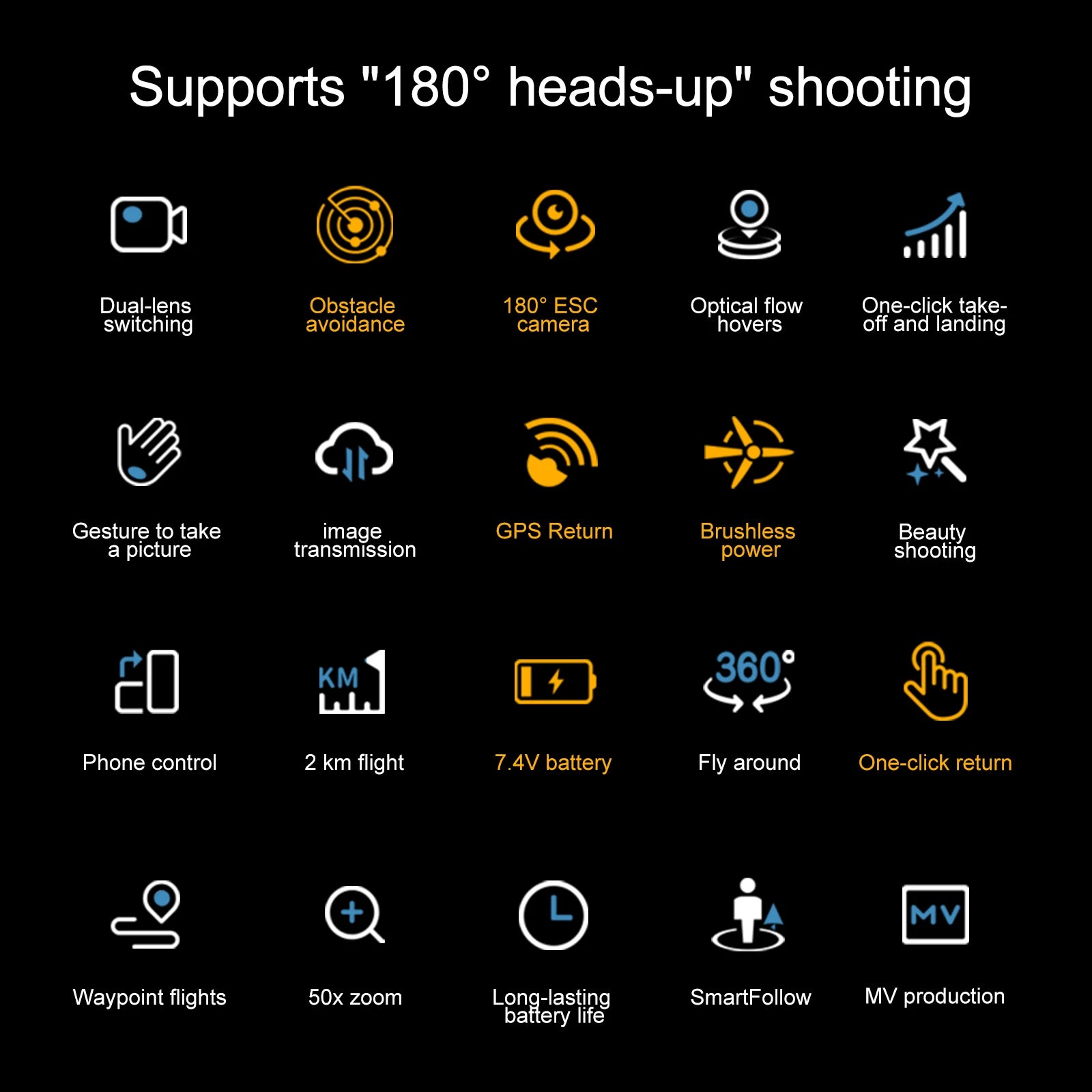 M8 drone, 8K camera intelligent obstacle avoidance, optical flow positioning precise hovering shooting,