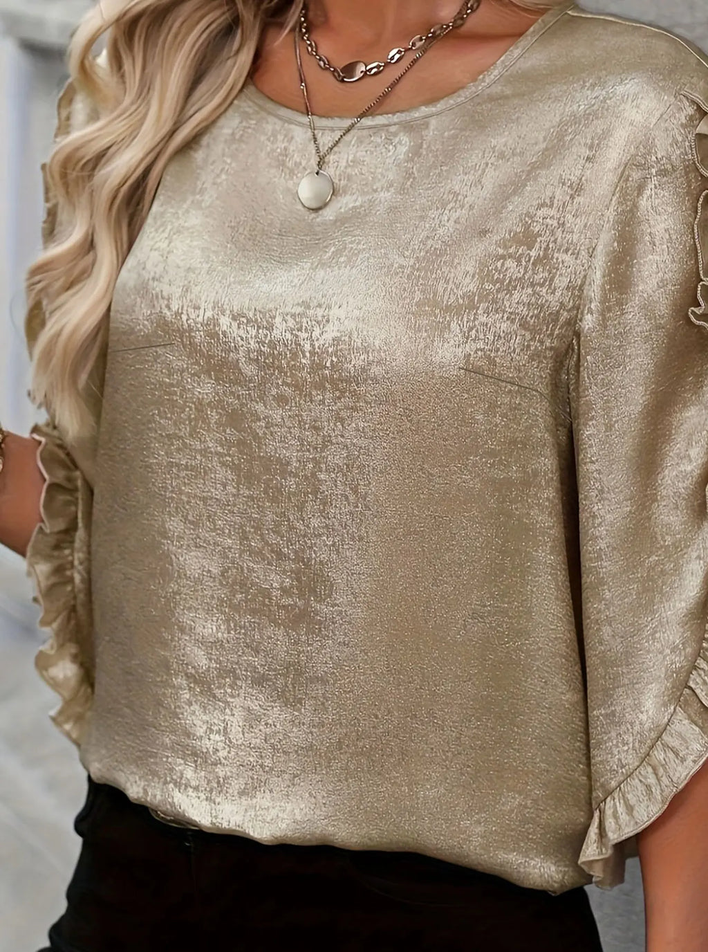 Women's plus size shirt summer chic elegant shirt casual women's fashionable shirt