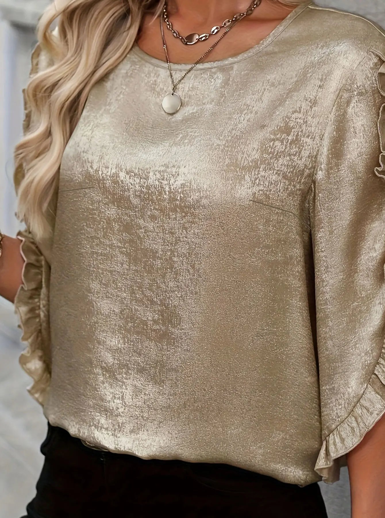 Women's plus size shirt summer chic elegant shirt casual women's fashionable shirt